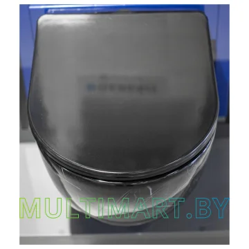 Унитаз CeramaLux 2212BM (черный мрамор) картинка 3